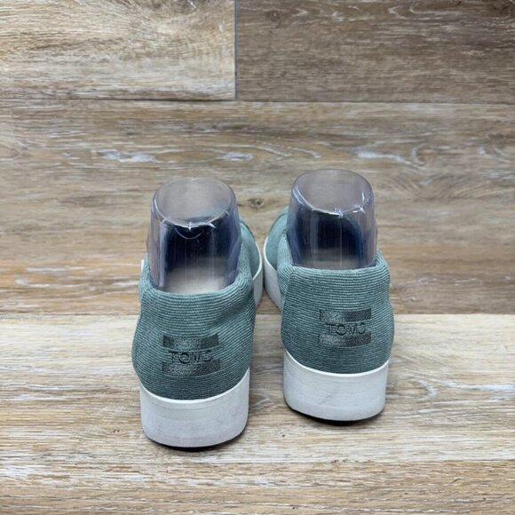 TOMS Bonsai Green Alpargata Midform Espadrille Textile Flats Women's Size 7.5 - Picture 3 of 8